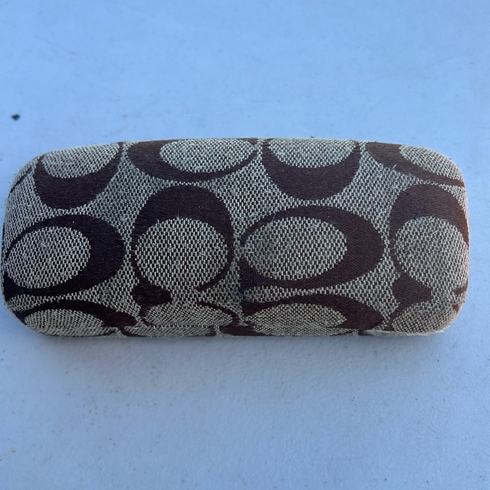 Coach Hard Shell Logo "C" Brown Sunglass/Eyeglass Case